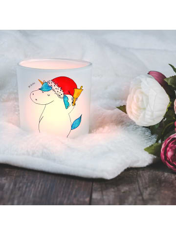 Mr. & Mrs. Panda Votivkerzenhalter Einhorn Weihnachtsmann ohne S... in Transparent