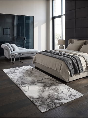 KADIMA DESIGN Läufer Abstrakt pflegeleicht Wohnzimmer Schlafzimmer Flur Esszimmer in Grau