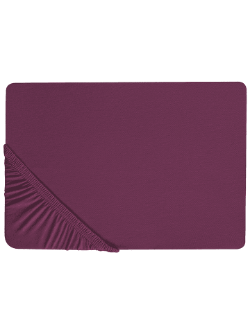 Beliani Bettlaken JANBU in Rot - (W) 160 x (H) 30 x (L) 200 cm