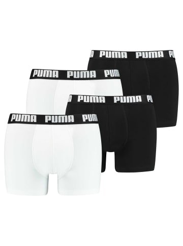 Puma Boxershort 4er Pack in Weiß/Schwarz