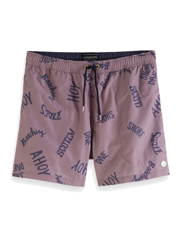 Scotch & Soda Badeshorts in Dunkelrot