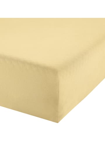 REDBEST Single-Jersey Boxspring-Spannbettlaken Denver in hellgelb