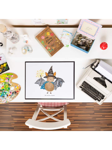 Mr. & Mrs. Panda schreibauflage Fledermaus Zauberer ohne Spruch in Weiß