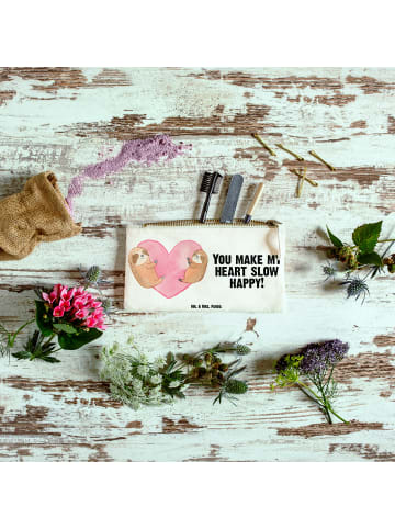 Mr. & Mrs. Panda Pouch Faultiere Herz mit Spruch in Weiß