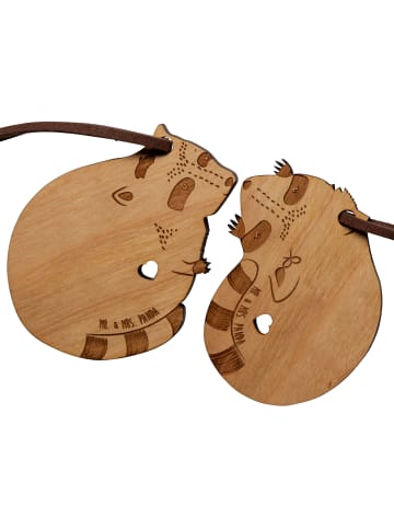 Mr. & Mrs. Panda Schlüsselanhänger Waschbär ZweiMenschkeit ohne Spruch in Braun