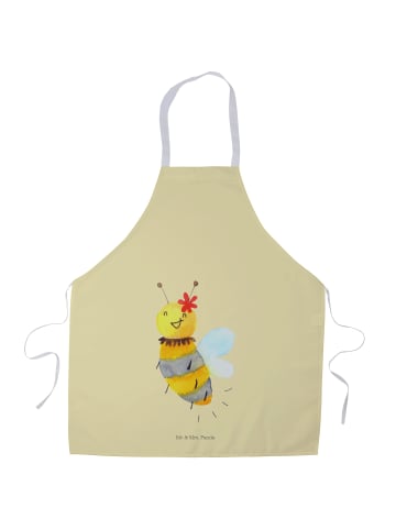 Mr. & Mrs. Panda Grill Schürze Biene Blume ohne Spruch in Gelb Pastell