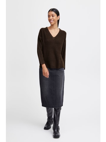 b.young Strickpullover BYONEMA VNECK JUMPER - 20813897 in braun