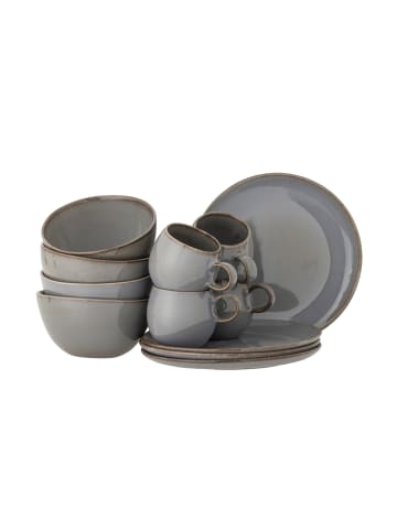 Bloomingville Sandrine Frühstück Set aus Geschirr-Set in grau