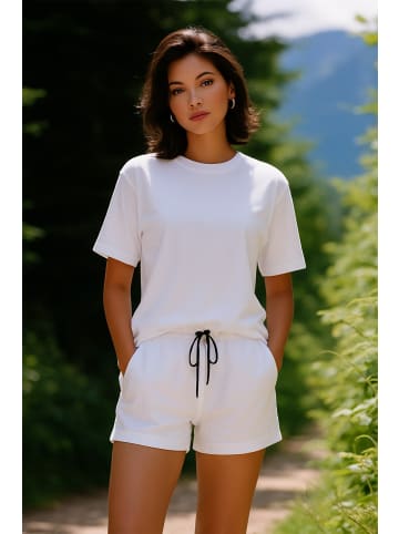 Reichstadt Reichstadt Regular Fit T-Shirt Damen Shoulder Drop 25RSW071 White 4XL