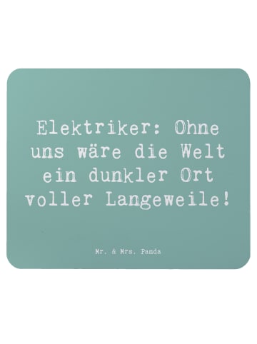 Mr. & Mrs. Panda Mousepad Spruch Elektriker Helden mit Spruch in Meeresbrise