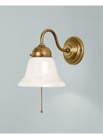 Licht-Erlebnisse Wandlampe in Berliner Messing Weiß