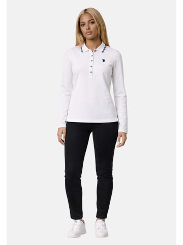 U.S. Polo Assn. U.S. POLO ASSN. Damen Poloshirt Longsleeve P043 in Weiss