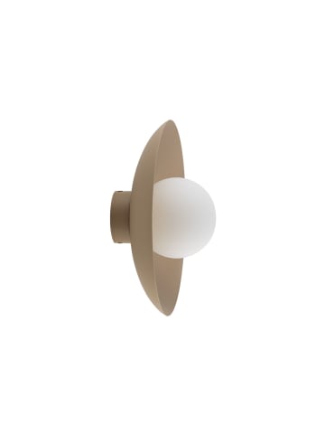Licht-Erlebnisse Wandlampe Ø 28 x (H)28 cm in Sandgrau Weiß