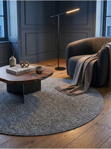 KADIMA DESIGN Teppich Kurzflor Waschbar Einfarbig AMMER Strapazierfähig OEKO-TEX in Grau