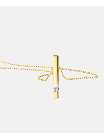 Diamant L'éternel Halskette mit Anhänger aus 375 Gelbgold mit 0.07 Karat Diamant