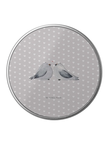 Mr. & Mrs. Panda zuckerdose Turteltauben Liebe ohne Spruch in Grau Pastell