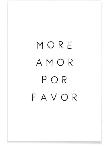 Juniqe Poster "More Amor" in Schwarz & Weiß