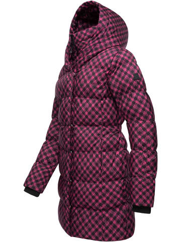 ragwear Steppmantel Niara Print in Fuchsia