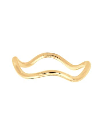 Elli Ring 925 Sterling Silber Wellen in Gold