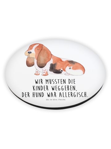 Mr. & Mrs. Panda magnet Hund Basset Hound mit Spruch in Weiß