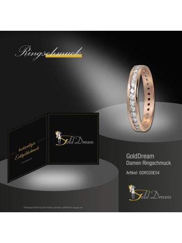 GoldDream Goldring 333 Rosegold - 8 Karat, Zirkonia Größe 54 (17,2)