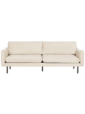 Beliani 3-Sitzer Sofa VINTERBRO in Beige/Schwarz - (W) 220 x (H) 86 x (L) 84 cm