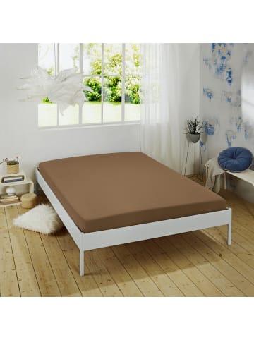 Erwin Müller Single-Jersey Bio Spannbettlaken Bayreuth in braun