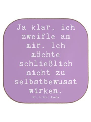 Untersetzer Spruch Selbstzweifel Charm mit Spruch in Lavendeltraum