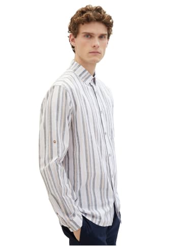 Tom Tailor Hemd COMFORT COTTON LINEN in Mehrfarbig