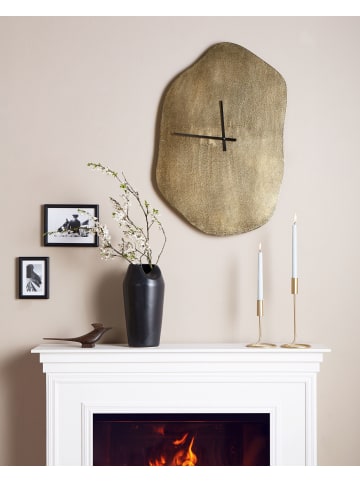 Beliani Wanduhr GANGES in Messing/Schwarz - (W) 50 x (H) 78 x (L) 5 cm