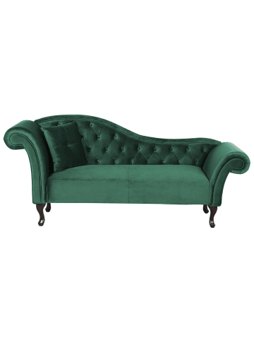 Beliani Chaiselongue LATTES in Grün - (W) 188 x (H) 87 x (L) 59 cm