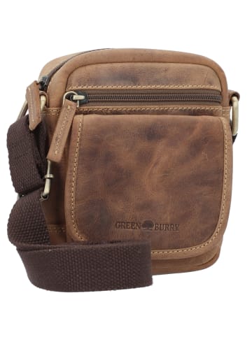 Greenburry Vintage Umhängetasche Leder 13 cm brown