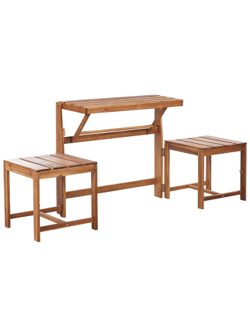 Beliani Gartenbank TUENNO in Braun/Beige/Grau