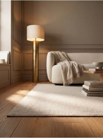 KADIMA DESIGN Flachgewebe-Teppich Berber-Tradition Uni Meliert Pflegeleicht in Creme