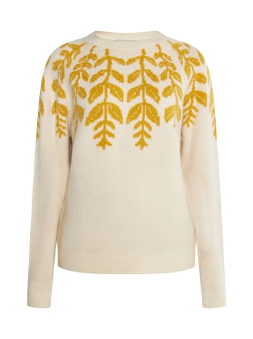 Usha Damen Strick Pullover in Creme Mehrfarbig