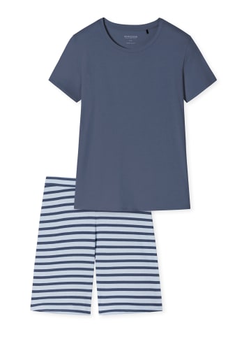 Schiesser Shorty Essential Stripes Bermuda in Blau