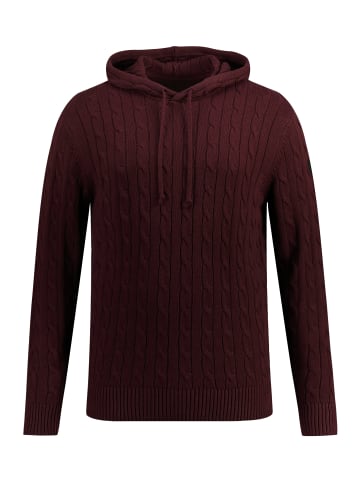 JP1880 Pullover in dunkel weinrot