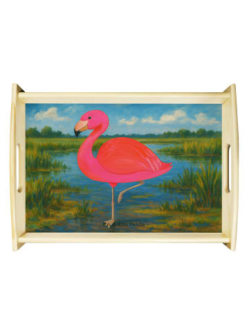 Mr. & Mrs. Panda Küchentablett Flamingo Classic Design ohne Spruch in Weiß