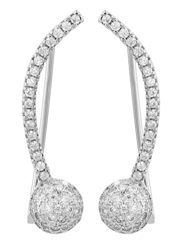 Adeliás Damen Ohrringe – Ohrhänger aus 925 Silber mit Zirkonia in silber