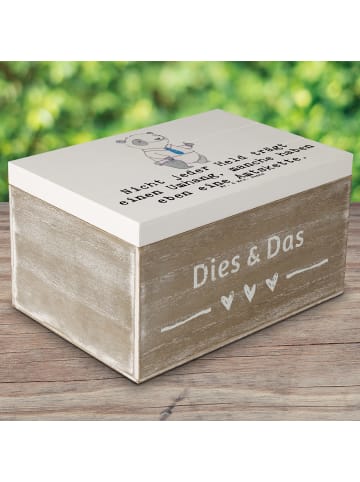 Mr. & Mrs. Panda Aufbewahrungsbox Bürgermeister Held mit Spruch in Weiß