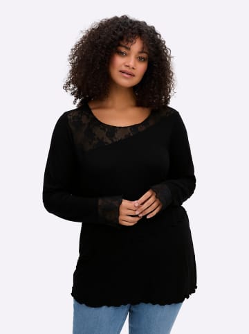 sheego by Joe Browns Langarmshirt in schwarz