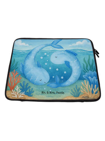 Mr. & Mrs. Panda Laptoptasche Sternzeichen Fische Design ohne Sp... in Weiß