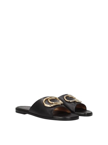 Off-White Schwarz Leder Hausschuhe