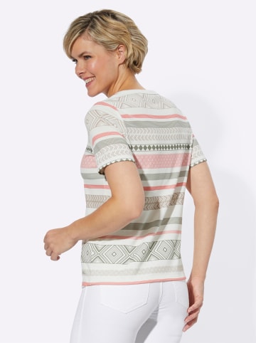 WITT WEIDEN Shirt in ecru-khaki-gemustert