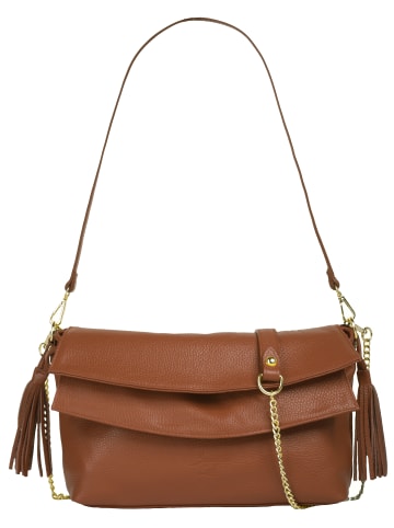 Samantha Look Umhängetasche echt Leder in cognac