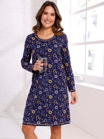 Sieh an! Nachthemd in marine-ocker-bedruckt