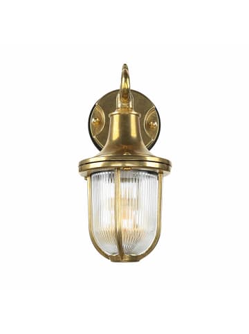 Licht-Erlebnisse Außen Wandlampe (B)11.5 x (H)25 cm in Messing