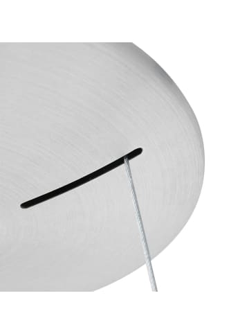 Licht-Erlebnisse Pendelleuchte EEK E Ø 48 x (T)160 cm in Silber Weiß