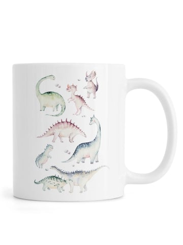 Juniqe Tasse "Little Dinosaurs" in Bunt