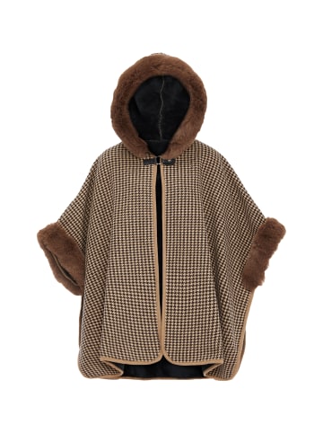 osha Damen Poncho in Braun